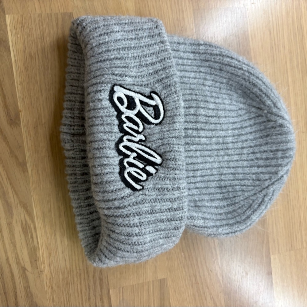 Barbie Ribbed Gray Kids Beanie